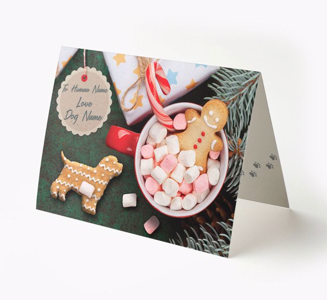 'Me and My Dog Ginger Biscuits' - Personalised {breedFullName} Card